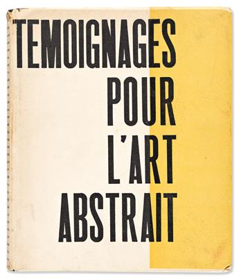 ALVARD, JULIEN and R. V. GINDERTAEL. Témoignages pour l´art abstrait 1952